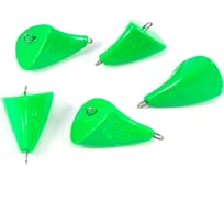 Груз пуля-эксцентрик окрашенный разборный Yaman 5 шт, 44 г, зеленый Я-ГЭОР-44-5З