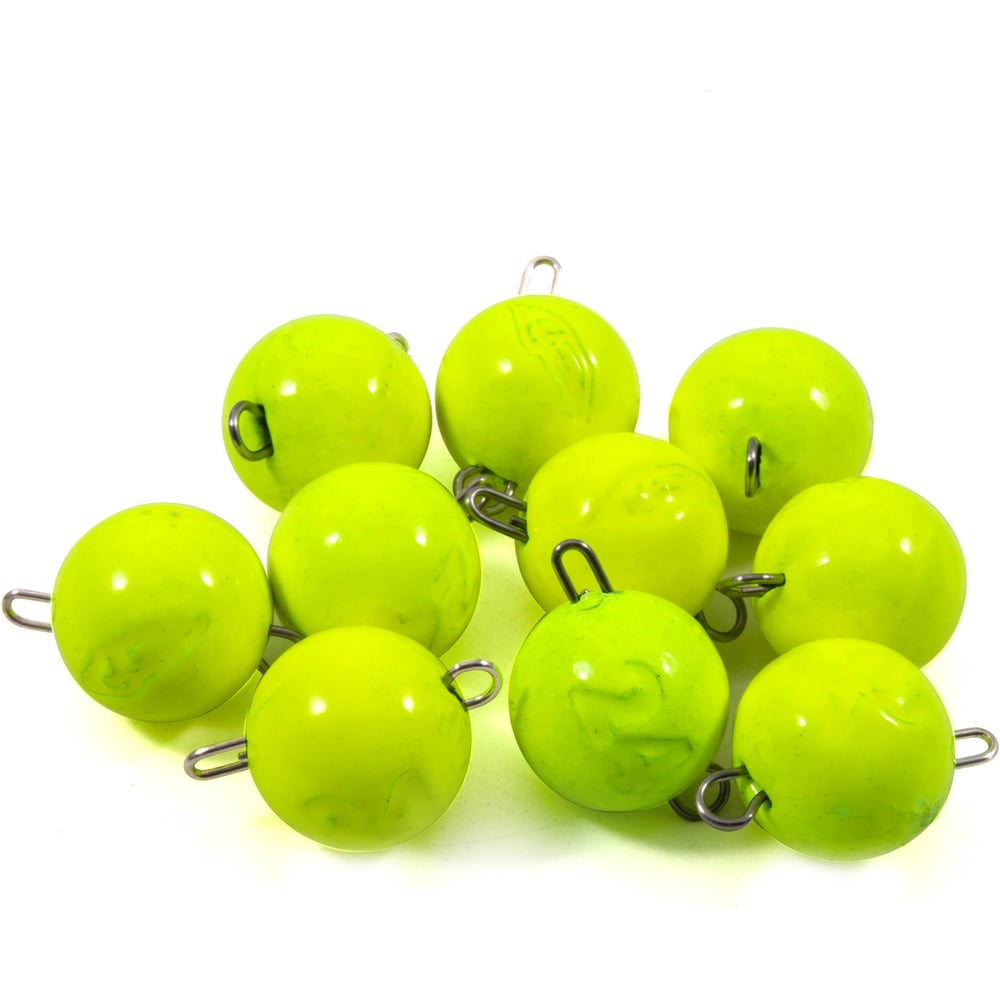 Груз чебурашка окрашенный разборный Yaman 10 шт, 24 г, желтый Я-ГЧОР-24 ...