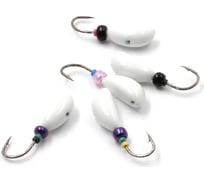 Мормышка литая Yaman Зубок Большой, вес 0.8 г, крючок Kumho №31, черный, 5 шт Я-МР1249Ч