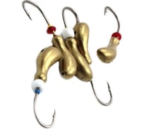 Мормышка литая Yaman Мотылек, вес 0.9 г, крючок Kumho №86, золотой, 5 шт Я-МРЛ58