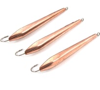 Блесна вертикальная Yaman Лодочка большая, размер 60 мм, вес 9.5 г, цвет медь, 3 шт Я-БВ183