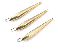 Блесна вертикальная Yaman Лодочка большая, размер 60 мм, вес 9.5 г, цвет латунь, 3 шт Я-БВ182