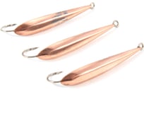 Блесна вертикальная Yaman Лодочка малая, размер 37 мм, вес 4 г, цвет медь, 3 шт Я-БВ123