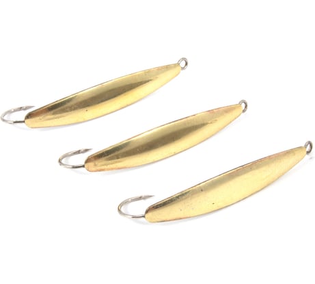 Блесна вертикальная Yaman Окуневая, размер 35 мм, вес 3.5 г, цвет латунь, 3 шт Я-БВ104