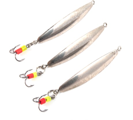 Блесна вертикальная Yaman Окуневая с тройником, размер 35 мм, вес 3.5 г, цвет никель, 3 шт Я-БВ106