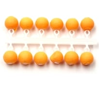 Микробисер Yaman Шар, d-4 мм, флуор. оранжевый, подвеска короткая, 12 шт Я-МБ60