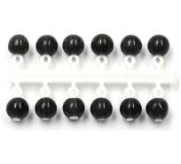 Микробисер Yaman Кошачий глаз, d-4 мм, черный, подвеска короткая, 12 шт Я-МБ54