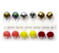 Микробисер Yaman Кошачий глаз, d-4 мм, mix, подвеска короткая, 12 шт Я-МБ56