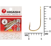 Крючок HIGASHI Sode ringed #4 Gold 04074