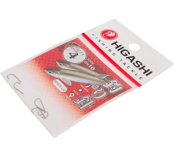 Крючок HIGASHI Sode ringed #4 White UV 04077