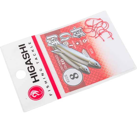 Крючок HIGASHI Umitanago ringed #8 Red 01355