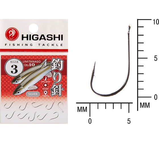 Крючок HIGASHI Umitanago ringed #3 Silver 03696 1