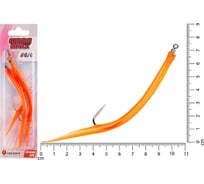 Крючок оснащенный кембриком HIGASHI Gummi Makk #6/0 (set-3pcs), #05 Orange 05264_4221