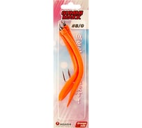 Крючок оснащенный кембриком HIGASHI Gummi Makk #8/0 (set-3pcs), #05 Orange 00632_2220