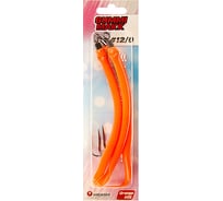 Крючок оснащенный кембриком HIGASHI Gummi Makk #12/0 (set-3pcs), #05 Orange 00634_3139