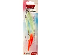 Крючок оснащенный кембриком HIGASHI Gummi Makk #8/0 (set-3pcs), #02 Red Head 00632_927