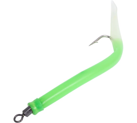 Крючок оснащенный кембриком HIGASHI Gummi Makk #8/0 (set-3pcs), #04 Green 00632_1804