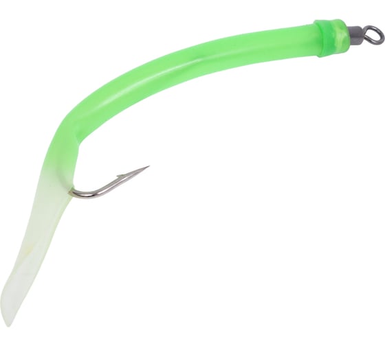 Крючок оснащенный кембриком HIGASHI Gummi Makk #8/0 (set-3pcs), #04 Green 00632_1804