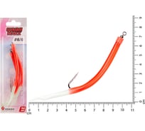 Крючок оснащенный кембриком HIGASHI Gummi Makk #6/0 (set-3pcs), #01 Red 05264_4217