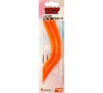 Крючок оснащенный кембриком HIGASHI Gummi Makk #10/0 (set-3pcs), #05 Orange 00633_2222