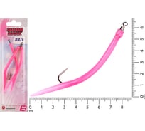 Крючок оснащенный кембриком HIGASHI Gummi Makk #4/0 (set-3pcs), #06 Pink 05265_4228