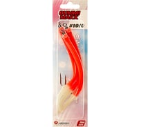 Крючок оснащенный кембриком HIGASHI Gummi Makk #10/0 (set-3pcs), #01 Red 00633_432