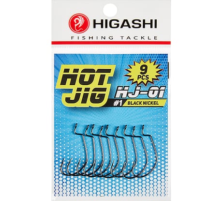 Офсетные крючки HIGASHI Hot Jig HJ-01 #1 Black nickel 02045