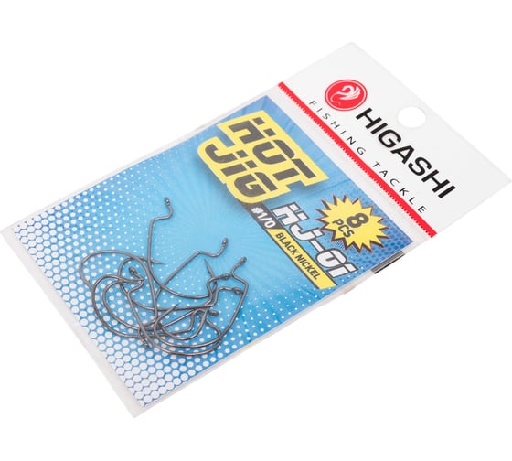Офсетные крючки HIGASHI Hot Jig HJ-01 #1/0 Black nickel 02047