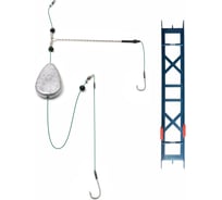 Оснастка фидерная Yaman Донка №2, груз ложка скольз. 60 г, отвод 12 см, плетеный шнур 0.25 мм Я-ОД2-57-025-4