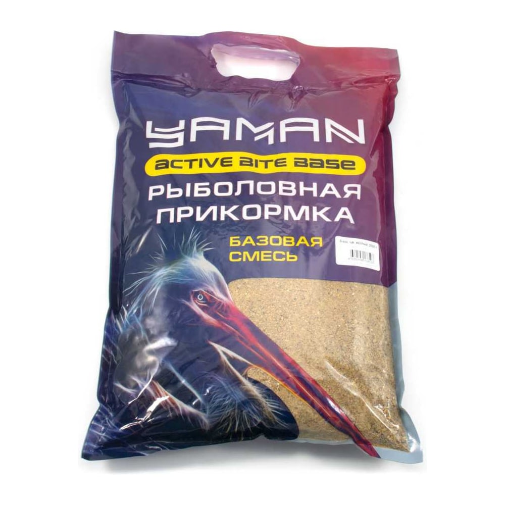 Прикормка Yaman Active Bite База жёлтый, 2500 г Y-AB-23 - выгодная цена,  отзывы, характеристики, фото - купить в Москве и РФ