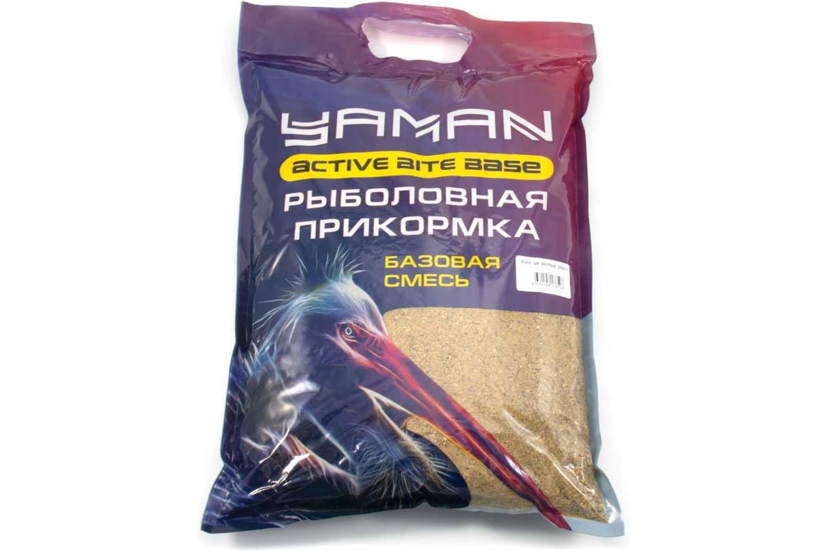 Прикормка Yaman Active Bite База жёлтый, 2500 г Y-AB-23 - выгодная цена,  отзывы, характеристики, фото - купить в Москве и РФ