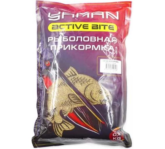 Прикормка Yaman Active Bite Лещ-Плотва Big Fish, чёрный, 900 г Y-AB-18 1