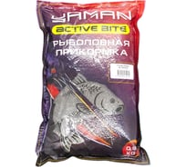 Прикормка Yaman Active Bite Плотва (кокос), чёрный, 900 г Y-AB-15