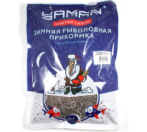 Прикормка Yaman Winter Taste гранулы 3 мм, Лещ, зимняя, (бисквит), чёрный, 700 г Y-WT-12 1
