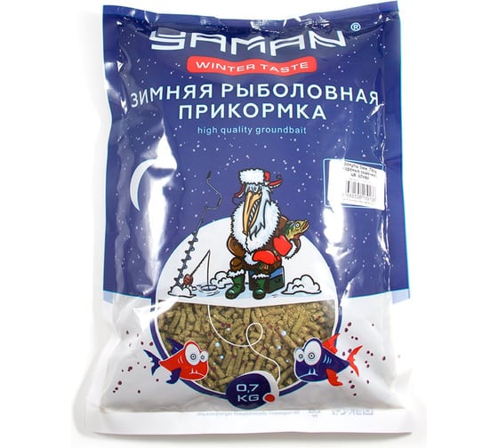 Прикормка Yaman Winter Taste гранулы 3 мм, Лещ, зимняя, (жареные семечки), олива, 700 г Y-WT-13 1