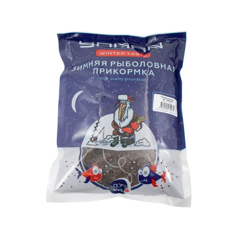 Прикормка Yaman Winter Taste Плотва зимняя (кокос), чёрный, 700 г Y-WT ...