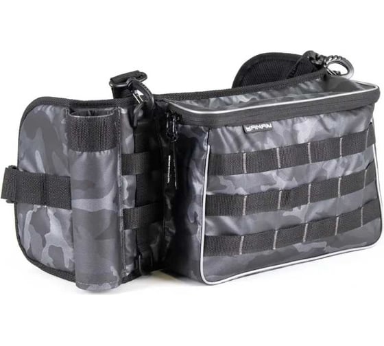 Сумка рыболовная поясная Yaman Fishing Belt Bag 74x22x10 см, серый камуфляж + 2 коробки LUNO 20/2 Y-FBB-02 1