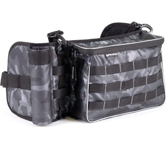 Сумка рыболовная поясная Yaman Fishing Belt Bag 74x22x10 см, серый камуфляж, без коробок Y-FBB-02.1 1
