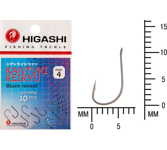 Крючок HIGASHI Kantuki Keiryu #4 Black nickel 01367