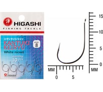 Крючок HIGASHI Kantuki Keiryu #8 White nickel 01359