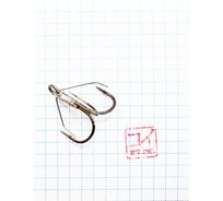 Крючок WEEDLESS TREBLE HOOK, размер 1 (INT), цвет BN, тройник незацепляйка, 5 шт Koi KH2335-1BN