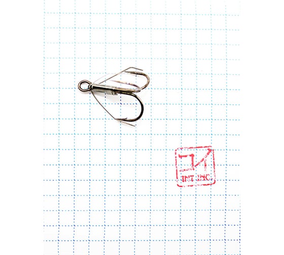 Крючок WEEDLESS TREBLE HOOK, размер 4 (INT), цвет BN, тройник незацепляйка, 5 шт Koi KH2335-4BN 1