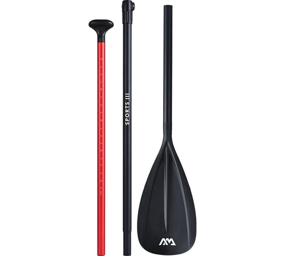 Весло Aqua Marina SPORTS III для SUP-доски, алюминиевое, трехсекционное, регулируемое 175-220 см B0303922
