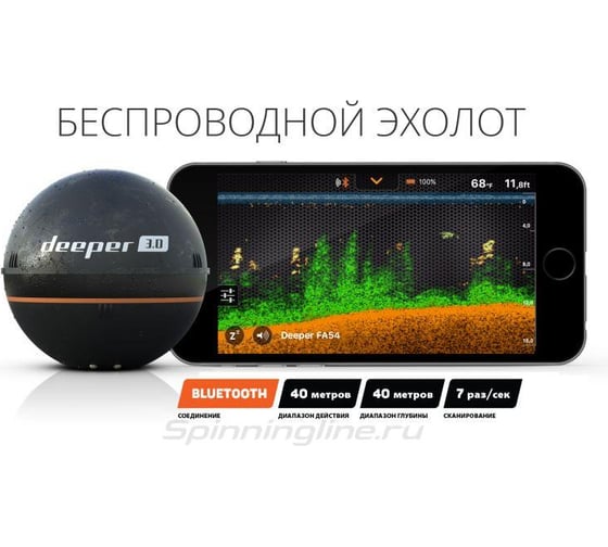 Беспроводной эхолот Deeper Smart Fishfinder 3.0 DP0H10S10