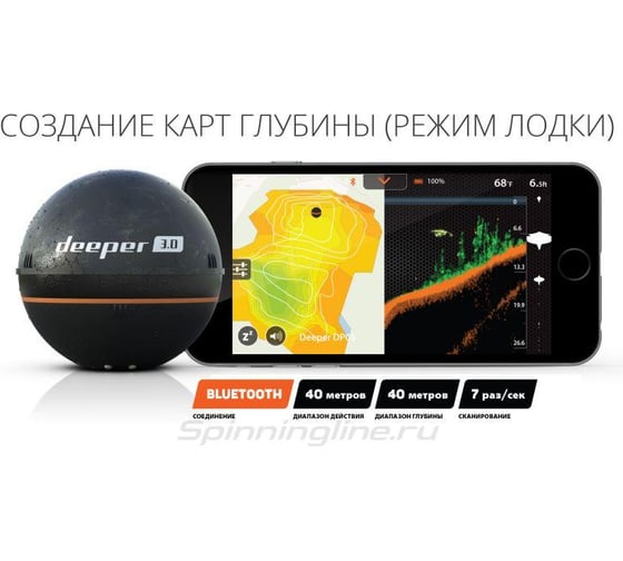 Беспроводной эхолот Deeper Smart Fishfinder 3.0 DP0H10S10