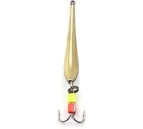 Блесна вертикальная Yaman Матвейчикова с тройником, размер 30 мм, вес 1.7 г, цвет никель/латунь Я-БВ59