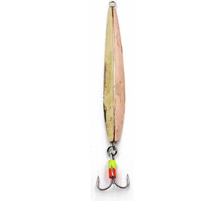 Блесна вертикальная Yaman Трехгранка с тройником, размер 60 мм, вес 11 г, цвет никель/латунь/медь Я-БВ58