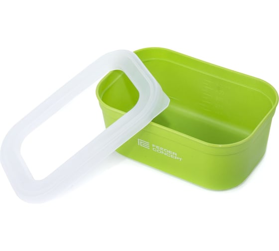 Коробка рыболовная для наживки с крышкой FEEDER CONCEPT FC BAIT BOX WITH OPEN LID р.M, 0.6 л FC201-002M 1