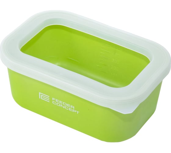 Коробка рыболовная для наживки с крышкой FEEDER CONCEPT FC BAIT BOX WITH OPEN LID р.M, 0.6 л FC201-002M