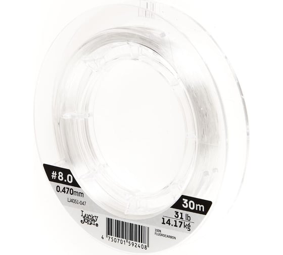 Леска монофильная Lucky John FLUOROCARBON Hard 30 м, 0.47 мм LJ4051-047 1